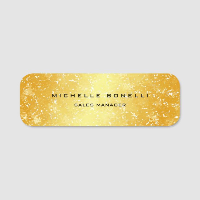 Modern Plain Custom Professional Name Position Name Tag (Front)