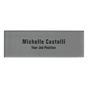 Modern Plain Custom Professional Name Position Name Tag