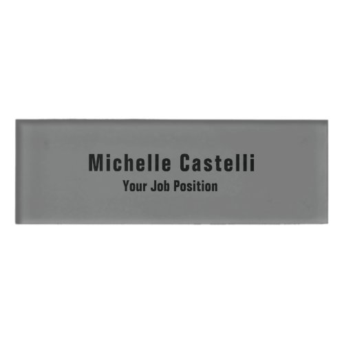 Modern Plain Custom Professional Name Position Name Tag