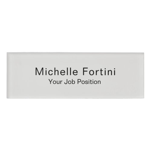 Modern Plain Custom Professional Name Position Name Tag