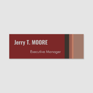 Modern Plain Custom Professional Name Position Name Tag