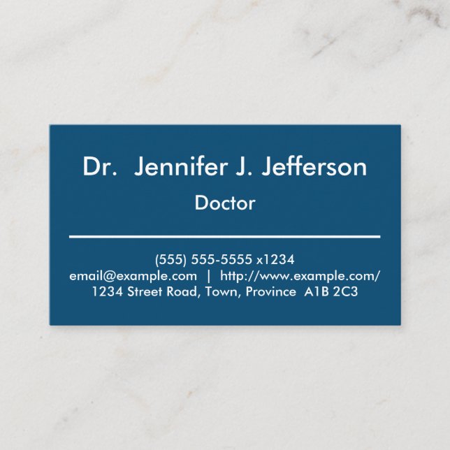 Modern & Plain Doctor Business Card (Front)