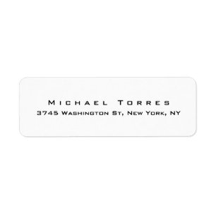 Modern Plain Elegant Creative Black & White Label