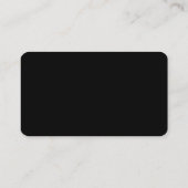 Modern Plain Elegant Minimalist Black White Business Card (Back)