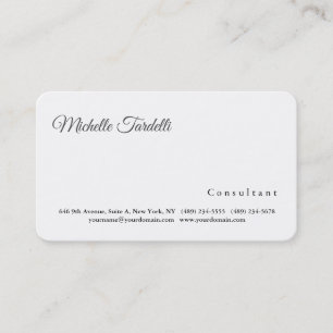 Modern Plain Elegant Minimalist Business Card