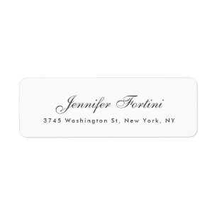 Modern Plain Elegant Minimalist Simple Label