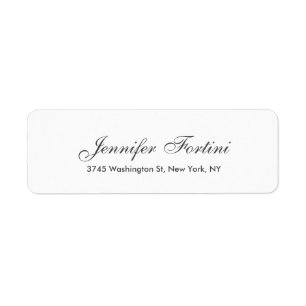 Modern Plain Elegant Minimalist Simple Label