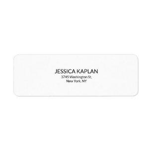 Modern Plain Elegant Minimalist Style Professional Label