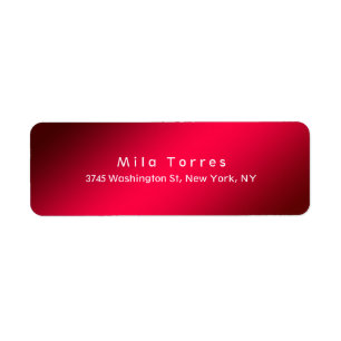 Modern Plain Elegant Unique Red Creative Label