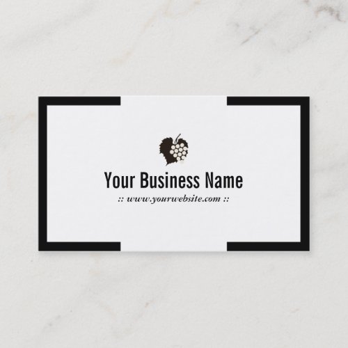 Modern Plain Grapes Winery Business Card