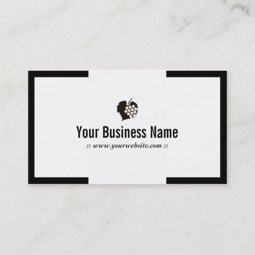 Customizable Modern Plain Grapes Winery Business Card