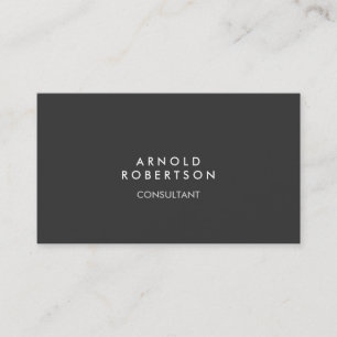 Modern Plain Gray Trendy Business Card