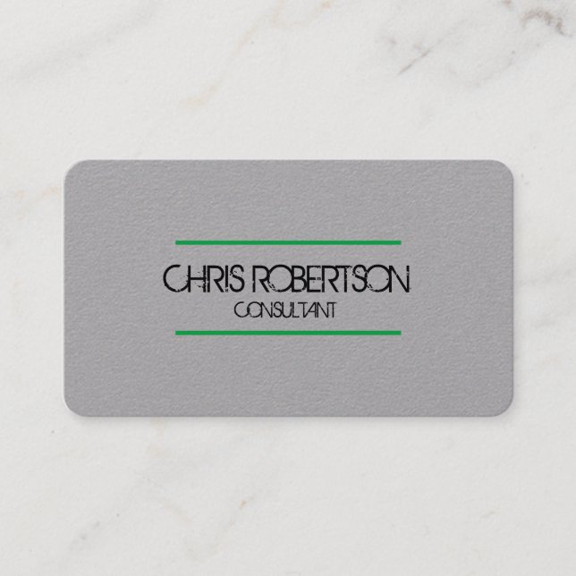 Modern Plain Grey Attractive Two Sided Minimalist Business Card (Front)