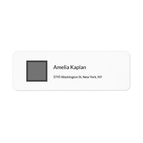 Modern Plain Grey White Minimalist Professional Label