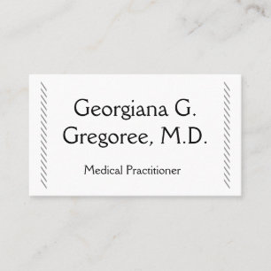Modern & Plain Medical Practitioner Business Card
