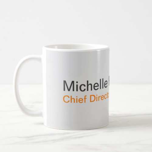 Modern Plain Minimalist Add Own Name Coffee Mug