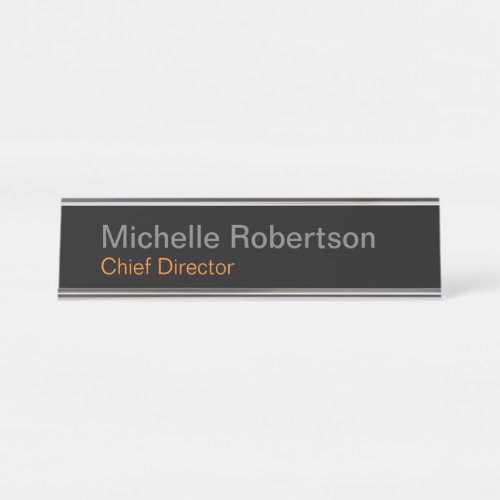 Modern Plain Minimalist Add Own Name Desk Name Plate