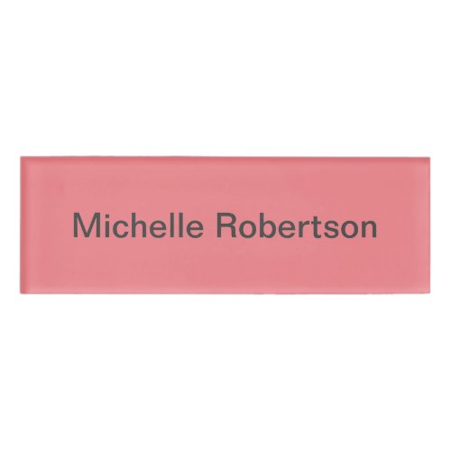 Modern Plain Minimalist Add Own Name Name Tag