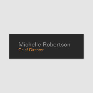 Modern Plain Minimalist Add Own Name Name Tag