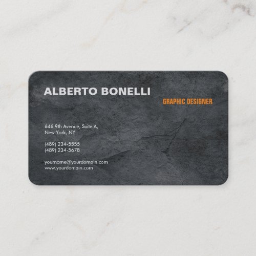 Modern Plain Minimalist Grey Professional Artistic Business Card
