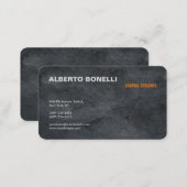 Modern Plain Minimalist Grey Professional Artistic Business Card (Front/Back)