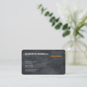 Modern Plain Minimalist Grey Professional Artistic Business Card (Standing Front)