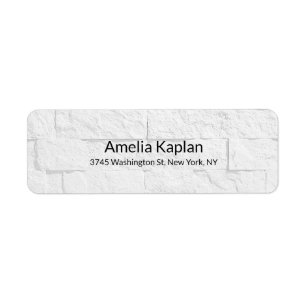 Modern Plain Minimalist Professional Brick Wall Label