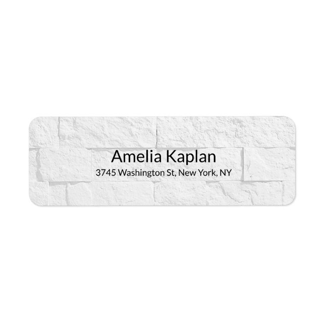 Modern Plain Minimalist Professional Brick Wall Label (Front)