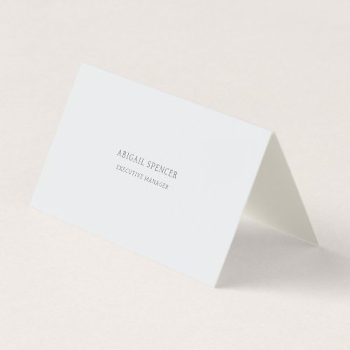 Modern Plain Minimalist Professional Business Card