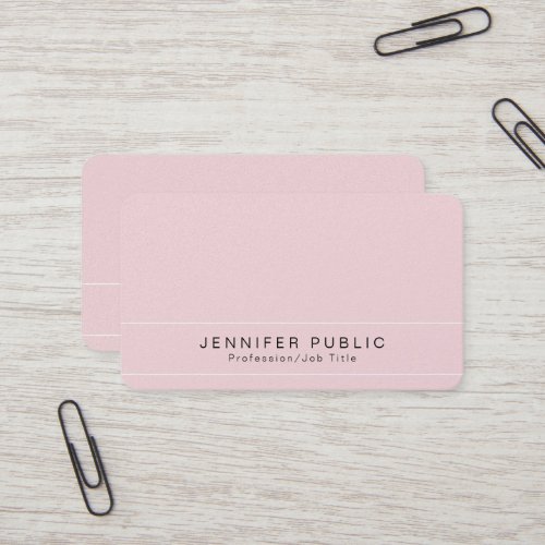 Modern Plain Premium Pearl Finish Luxury Glamour Business Card