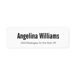 Modern Plain Professional Bold Text Minimalist Label