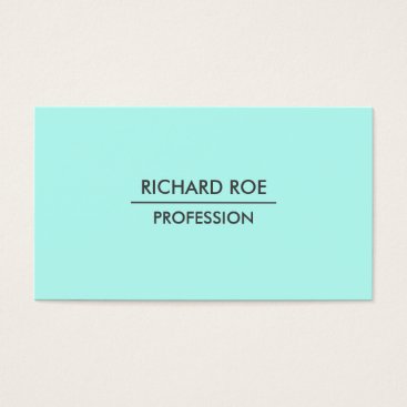 Modern Plain Professional Cyan Business Cards Modern Plain Professional Cyan Business Cards