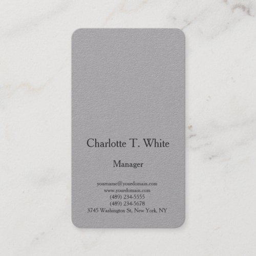 Modern plain professional minimalist design business card
