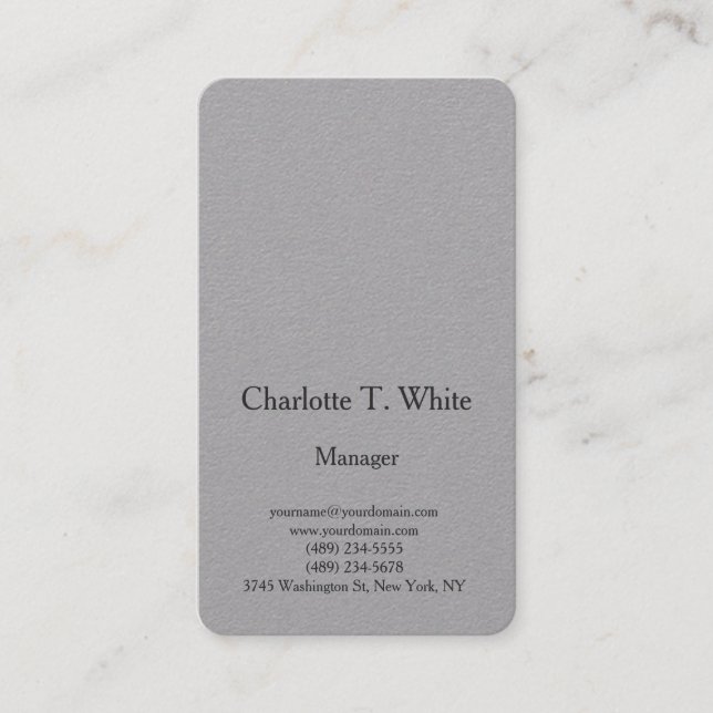 Modern plain professional minimalist design business card (Front)