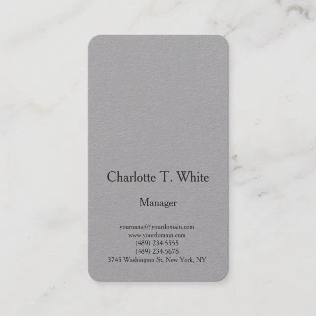 Modern plain professional minimalist design business card | Zazzle