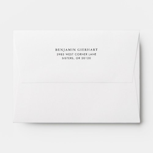 Modern Plain Return Addressed Mailing Envelope