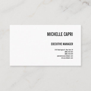 Modern Plain Simple Minimalist Contemporary Business Card