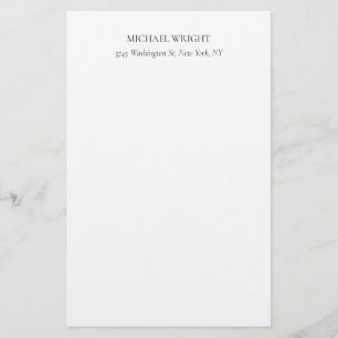 Modern Plain Simple Minimalist Stationery