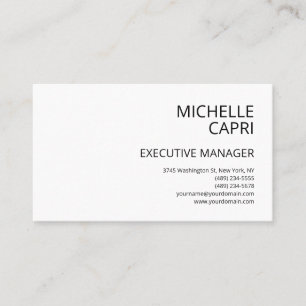 Modern Plain Simple Minimalist Style Contemporary Business Card