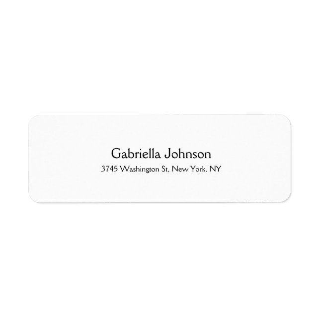 Modern Plain Stylish Professional Trendy White Label (Front)