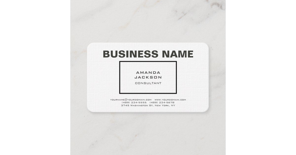 Modern Plain Trendy Contemporary Minimalist Design Business Card | Zazzle