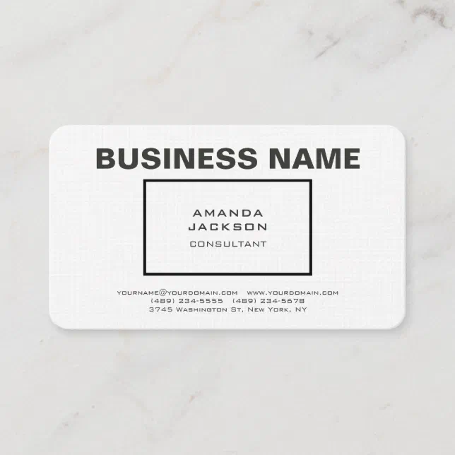 Modern Plain Trendy Contemporary Minimalist Design Business Card | Zazzle