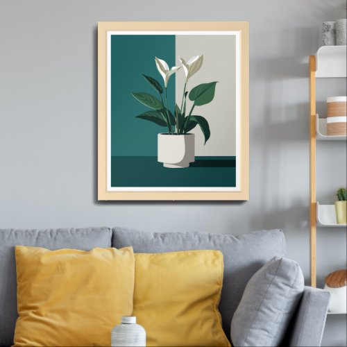 Modern Plant Art _ Peace Lily Poster