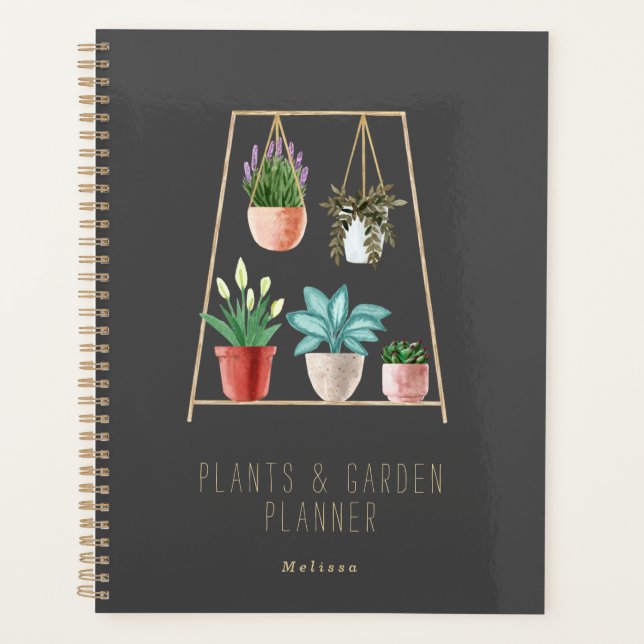 Modern Plants and Garden Personalized Planner (Front)
