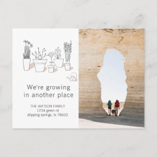 Modern Plants   Moving Announcement Postcard