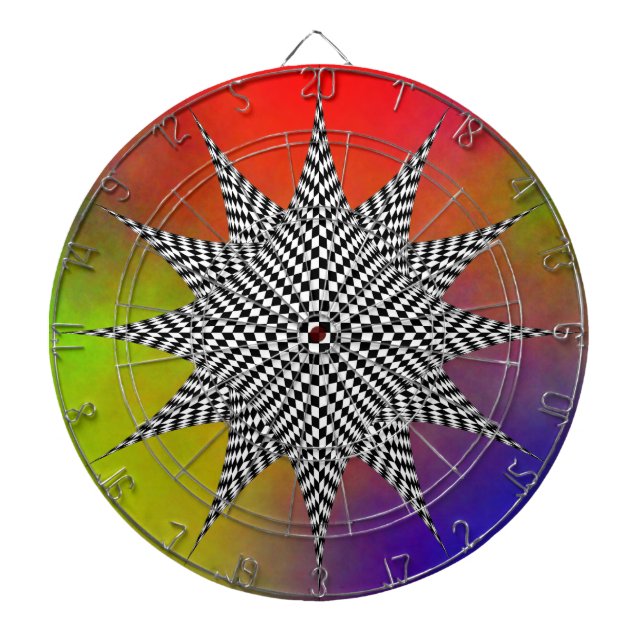 Modern Plasma by Kenneth Yoncich Dart Board (Front)