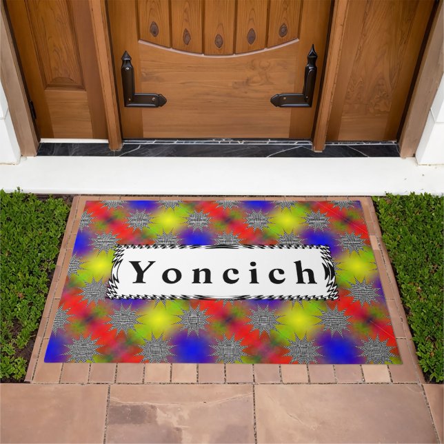 Modern Plasma by Kenneth Yoncich Doormat (Outdoor)