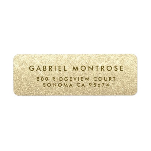 Modern Platinum Glitter Minimalist  Label