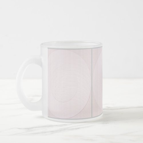 Modern Platinum Pink Pastel Frosted Glass Coffee Mug