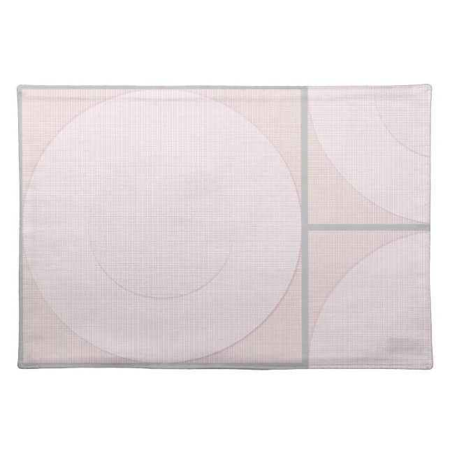 Modern Platinum Pink Pastel | Golden Ratio Cloth Placemat (Front)